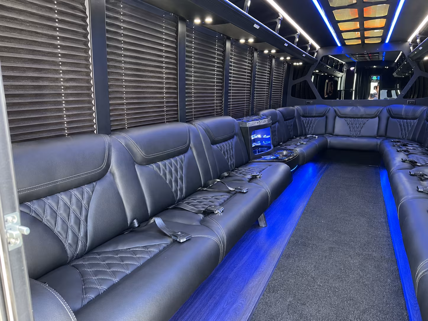 28 Passenger Party Bus Interior