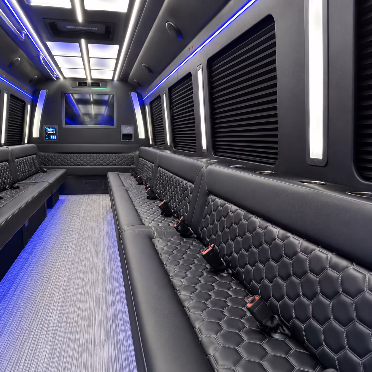 30 Passenger Party Bus Interior