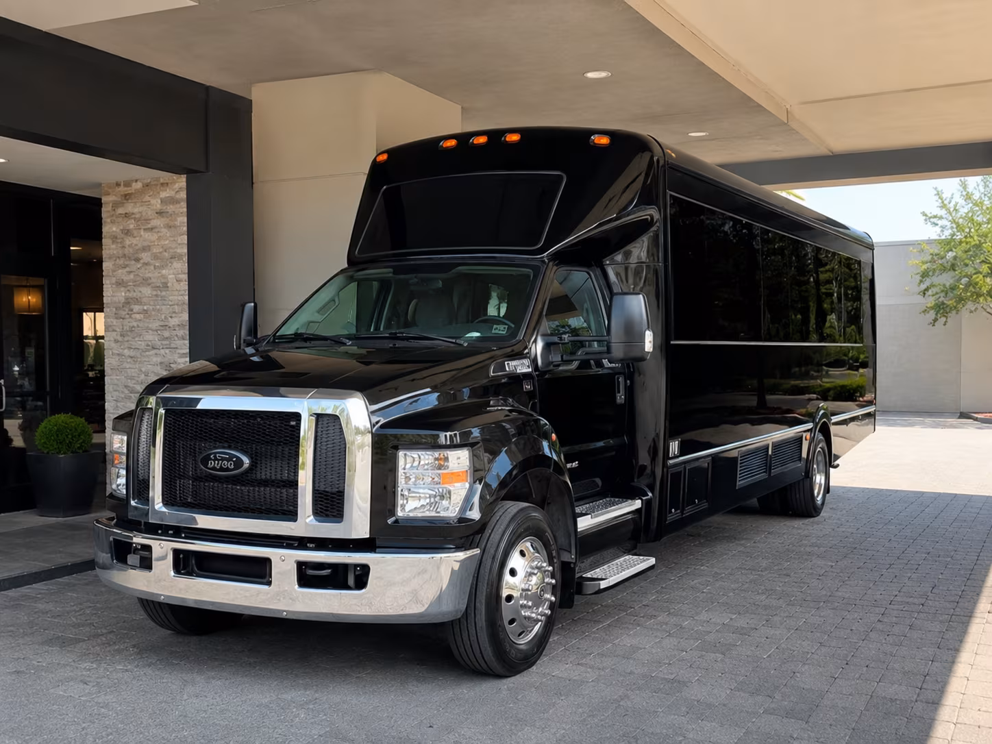 Interior of a party bus rental serving Laredo