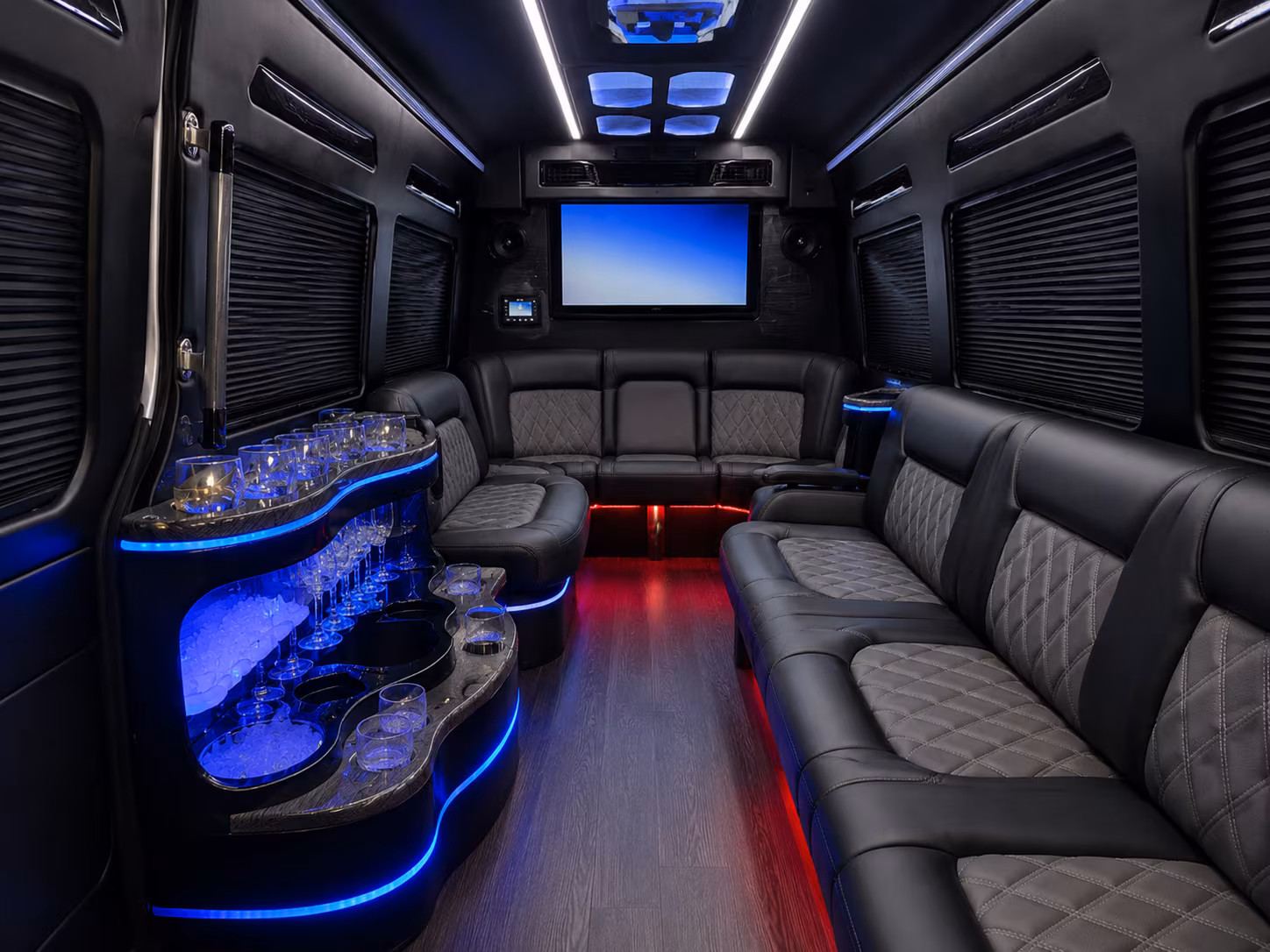 Laredo Corporate Transportation party bus exterior