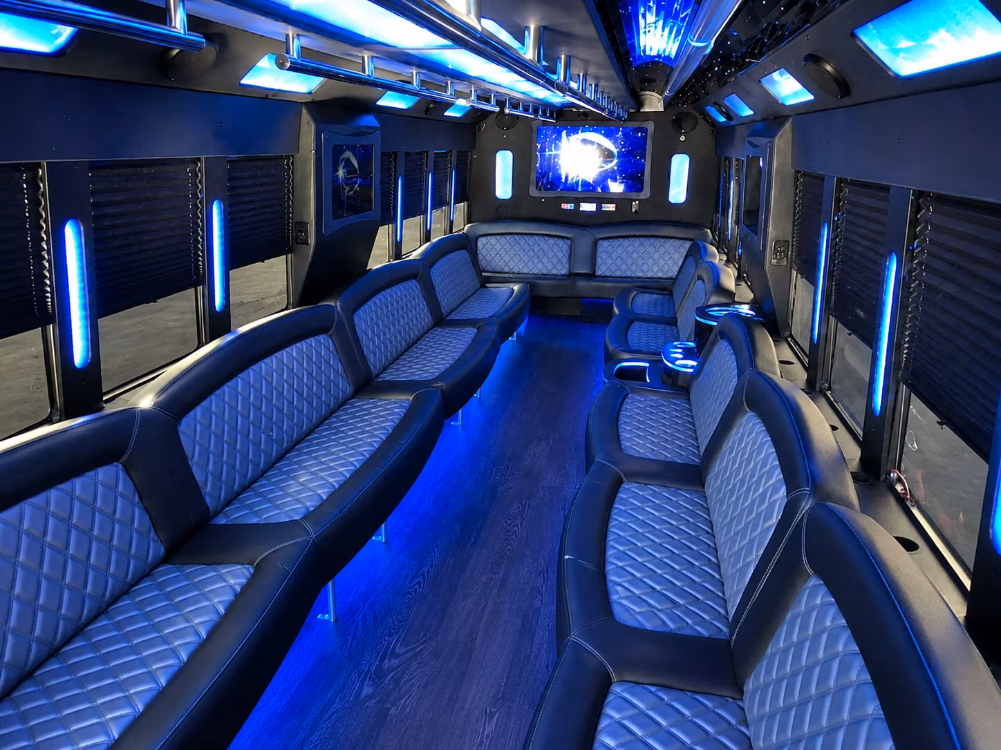 Laredo Private Event Transportation party bus exterior