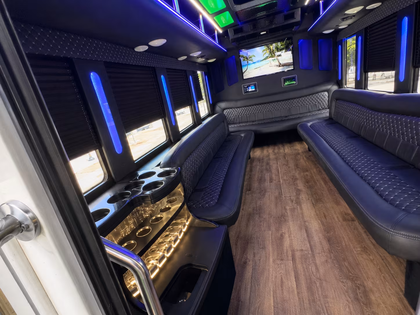 Laredo Sporting Event Transportation party bus exterior