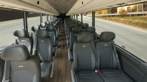 Interior of Charter Bus Company Laredo's 25 Passenger Mini Bus in Laredo