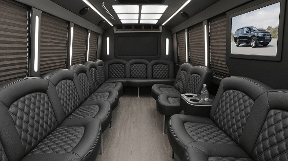 Interior of Laredo Party Bus Company's 25 Passenger Party Bus in Laredo