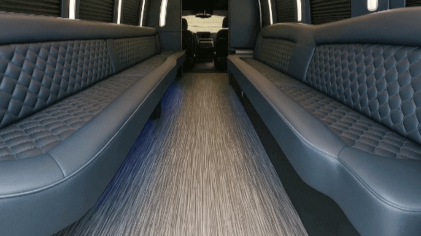 Interior of Charter Bus Company San Angelo's 25 Passenger Party Bus in San Angelo