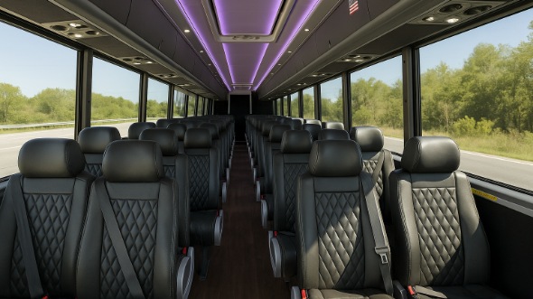 Interior of Charter Bus Company Laredo's 30 Passenger Minibus in Laredo