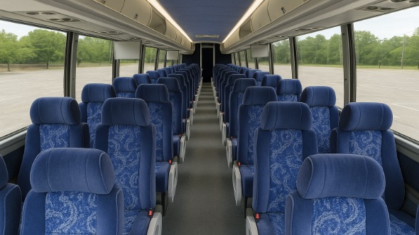 Interior of Charter Bus Company Laredo's 40 Passenger Charter Bus in Laredo