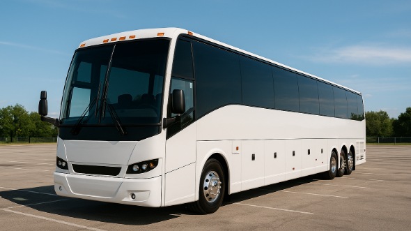 Exterior of Charter Bus Company Brownsville's 40 Passenger Party Bus in Brownsville
