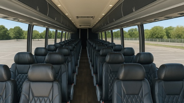 Interior of Charter Bus Company Laredo's 44 Passenger Charter Bus in Laredo