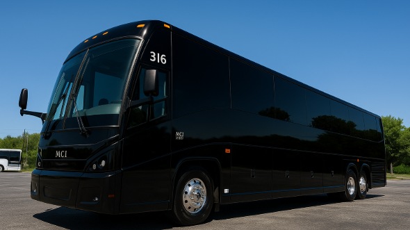 Exterior of Charter Bus Company Laredo's 44 Passenger Charter Bus in Laredo