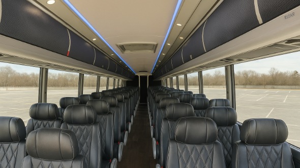 Interior of Charter Bus Company Laredo's 45 Passenger Charter Bus in Laredo