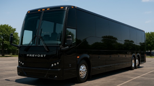 Exterior of Charter Bus Company Laredo's 45 Passenger Charter Bus in Laredo