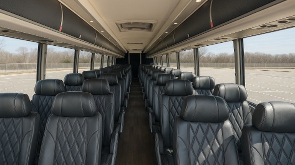 Interior of Charter Bus Company Laredo's 46 Passenger Charter Bus in Laredo