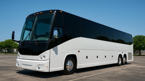 Exterior of Charter Bus Company Laredo's 46 Passenger Charter Bus in Laredo