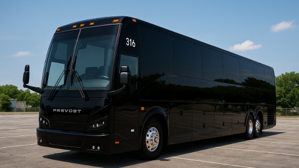 Exterior of Charter Bus Company Laredo's 47 Passenger Charter Bus in Laredo