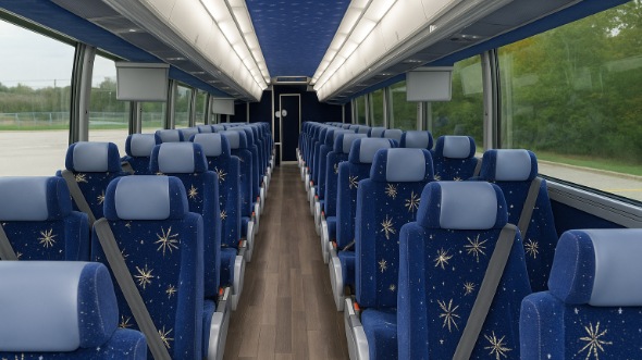 Interior of Charter Bus Company Laredo's 48 Passenger Charter Bus in Laredo