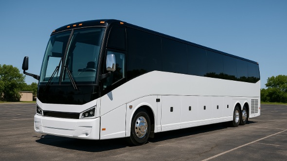 Exterior of Charter Bus Company Laredo's 48 Passenger Charter Bus in Laredo