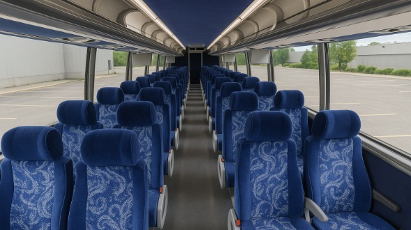 Interior of Charter Bus Company Laredo's 56 Passenger Charter Bus in Laredo