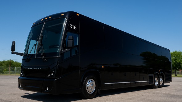 Exterior of Charter Bus Company Laredo's 56 Passenger Charter Bus in Laredo